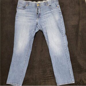 Lee Straight Tapered Jeans Light Wash Mens 40X30